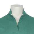 Quarter-Zip Sweater - STOWBRIDGE Cotton, Silk & Cashmere Stand-Up Zipped Collar