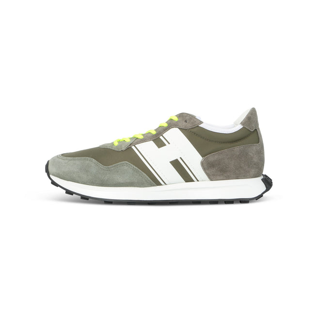 H383 New Running Coloured Suede And Canvas Sneakers