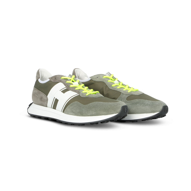 H383 New Running Coloured Suede And Canvas Sneakers