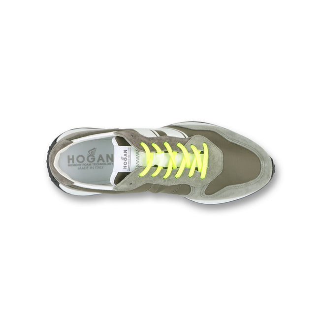 H383 New Running Coloured Suede And Canvas Sneakers