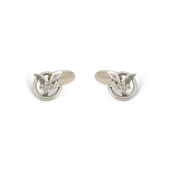 Cufflinks Silver Circled Duck