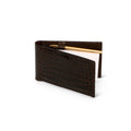 Black Crocodile Leather Double Notepad