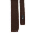 Tie - Plain Knitted Silk Square Cut