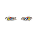 Cufflinks - Painter's Palette & Tube Sterling Silver & Enamel