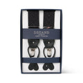 Suspenders - Moiré Effect Nylon & Cotton Leather Loops