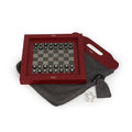Burgundy Leather Backgammon and Chess