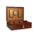 Cigar Humidor - Brown Walnut Burl 200 Cigars Especially For Degand Brussels