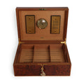 Cigar Humidor - Brown Walnut Burl 200 Cigars Especially For Degand Brussels
