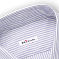 Shirt - Striped Cotton Double Cuff Italian Collar