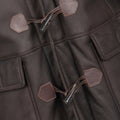 Jacket Duilio Sherlina Plain Colour Leather Detachable Hood