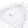Striped White, Green and Beige Double Cuff Shirt