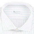 Striped White, Green and Beige Double Cuff Shirt