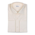 Plain Cream Beige Double Cuff Shirt