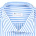Striped Blue Double Cuff Shirt