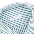 Striped Green Double Cuff Shirt