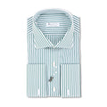 Striped Green Double Cuff Shirt