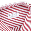 Striped Burgundy Double Cuff Shirt