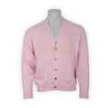 Cardigan Plain Colour Cashmere V-Neck Two Ply