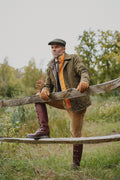 Khaki Checked Woolen Cap