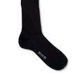Plain Navy and Burgundy Plated Long Socks