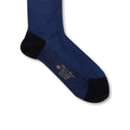 Herringbone Navy and Cobalt Scotland Thread Long Socks