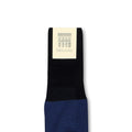 Herringbone Navy and Cobalt Scotland Thread Long Socks