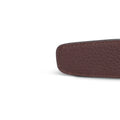 Reversible Grey / Mahogany Grained Leather Belt