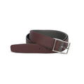 Reversible Grey / Mahogany Grained Leather Belt