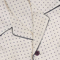 Pajamas Bicolour Little Dots With Piping Shirt Long Sleeves Buttoned + Pants Silk