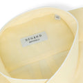 Yellow Cotton And Linen Mao Neck Single Cuff Long Sleeves Shirt