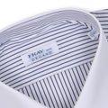Striped White Double Cuff Shirt