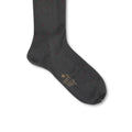 Dots Dark Grey and Ruby Scotland Thread Long Socks