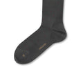 Dots Dark Grey and Ruby Scotland Thread Long Socks