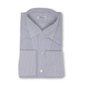 Shirt - CANNES Striped Sea Island Cotton Double Cuff