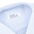 Striped Light Blue and Red Double Cuff Shirt