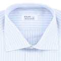 Striped Light Blue and Red Double Cuff Shirt