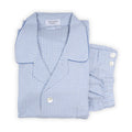 Pajamas - Checkered With Piping Shirt Long Sleeves Buttoned + Pants Cotton