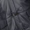 Duffle Coat - Genuine Leather Detachable Hood