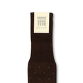 Dots Beech Brown and Sky Blue Scotland Thread Long Socks