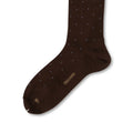 Dots Beech Brown and Sky Blue Scotland Thread Long Socks
