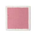 Red Houndstooth Silk Pocket Square