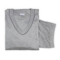 Pajamas - Modal T-Shirt Long Sleeves V-Neck + Pants