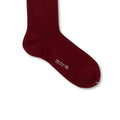 Dots Burgundy and Blue Scotland Thread Long Socks