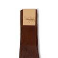 Plain Brown and Blue Plated Scotland Thread Long Socks