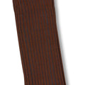 Plain Brown and Blue Plated Scotland Thread Long Socks