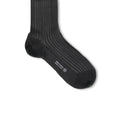 Plain Dark Grey and Light Grey Plated Scotland Thread Long Socks