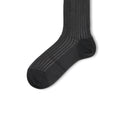 Plain Dark Grey and Light Grey Plated Scotland Thread Long Socks