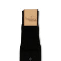 Plain Black and White Clocked Scotland Thread Long Socks