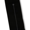 Plain Black and White Clocked Scotland Thread Long Socks
