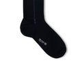 Plain Navy and Blue/Red Clocked Scotland Thread Long Socks